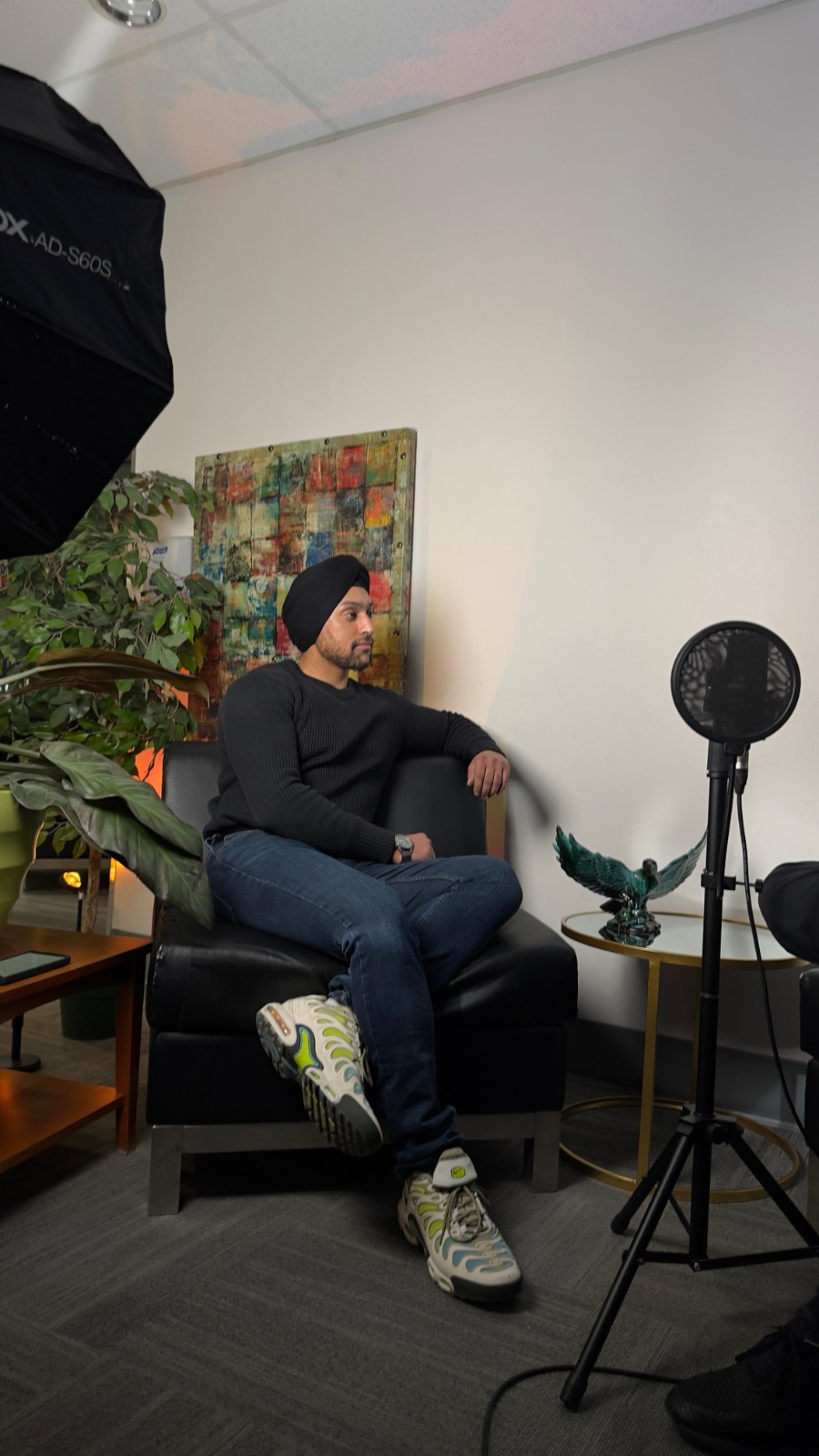 Podcast studio setup