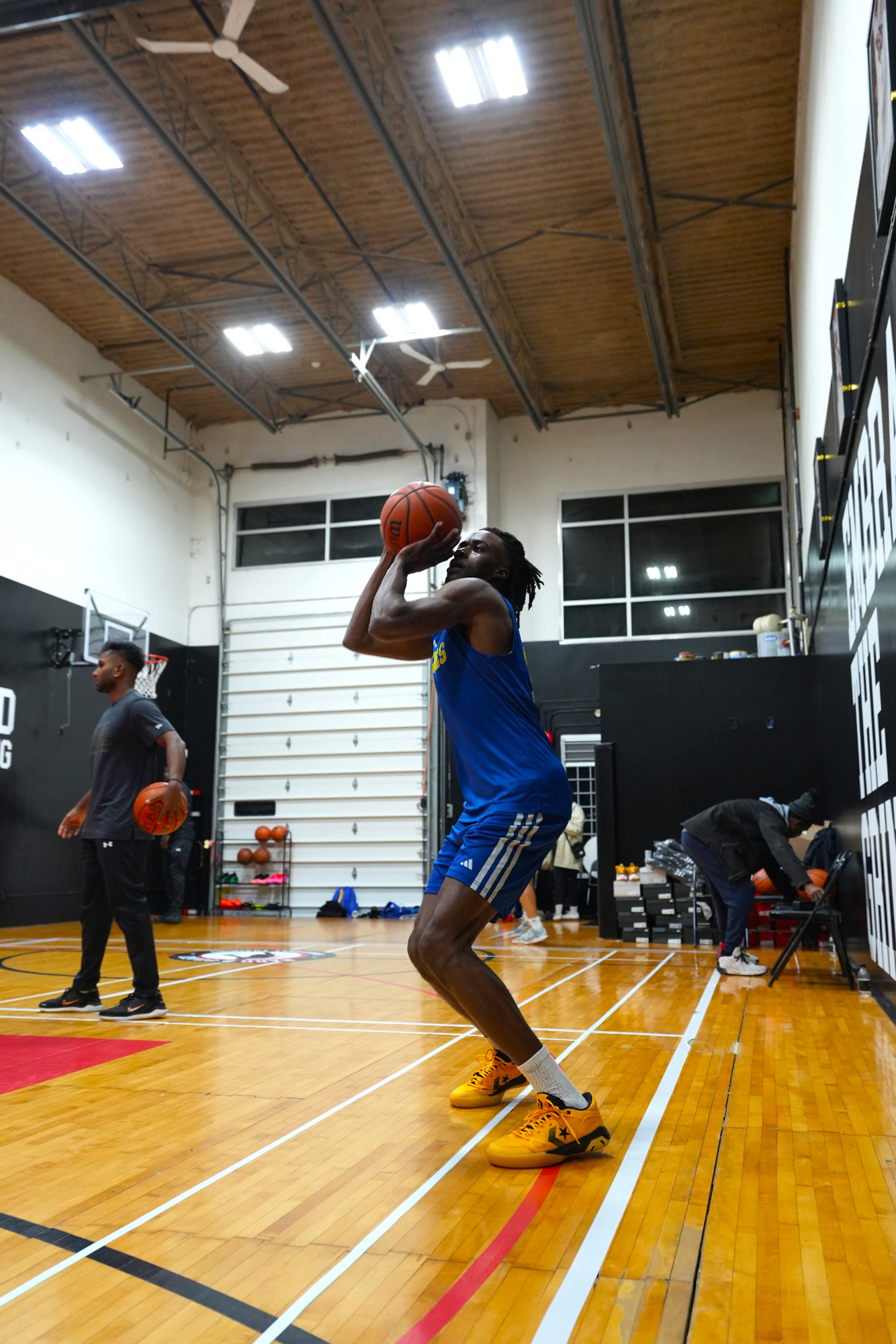 Vikes player working on his jump shot at H2G.