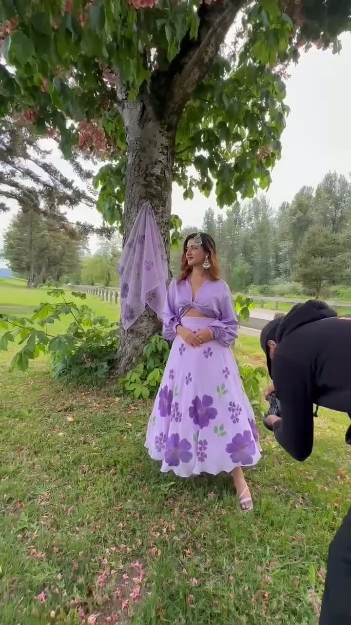 Model shoot on set — behind the scenes still